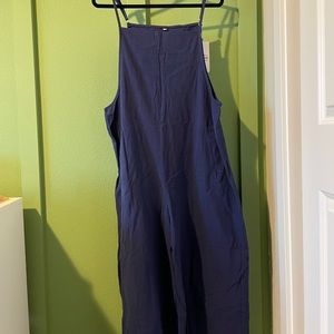 YESNO Full Length Wide Leg Overalls Jumpsuit